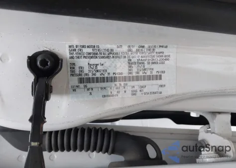 2012 Ford Focus Sel z USA, uszkodzony, nr VIN 1FAHP3H26CL230480